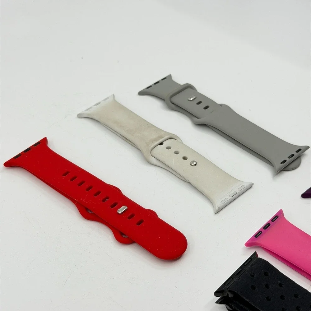 Lot of 6 Colorful Silicone Sport Watch Bands - Mixed Bundle